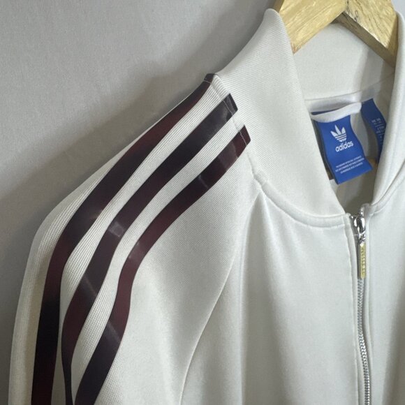 Adidas Originals White Track Jacket Trefoil XL 3-Stripes Retro 2016 CD7762 - Picture 4 of 11